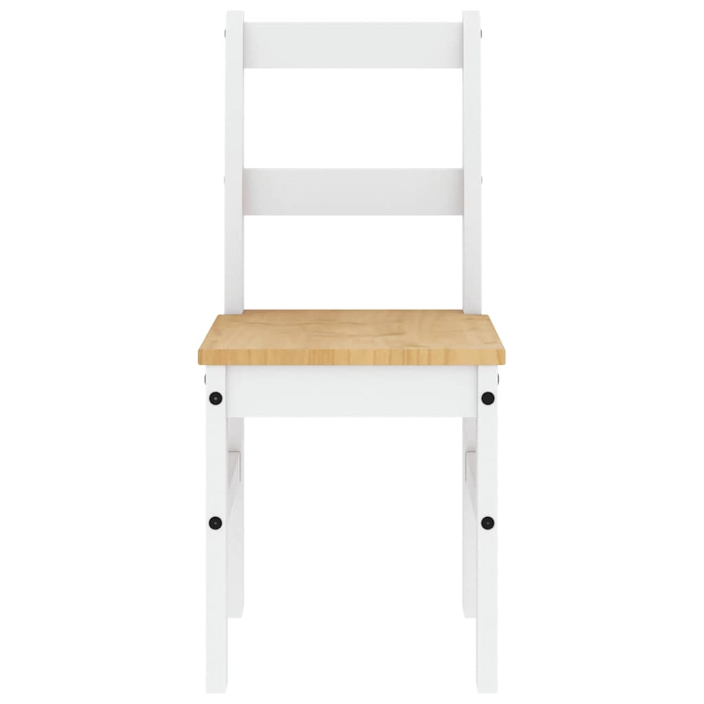 Set da Pranzo 4 pz PANAMA Bianco in Legno Massello di Pino | homemem39