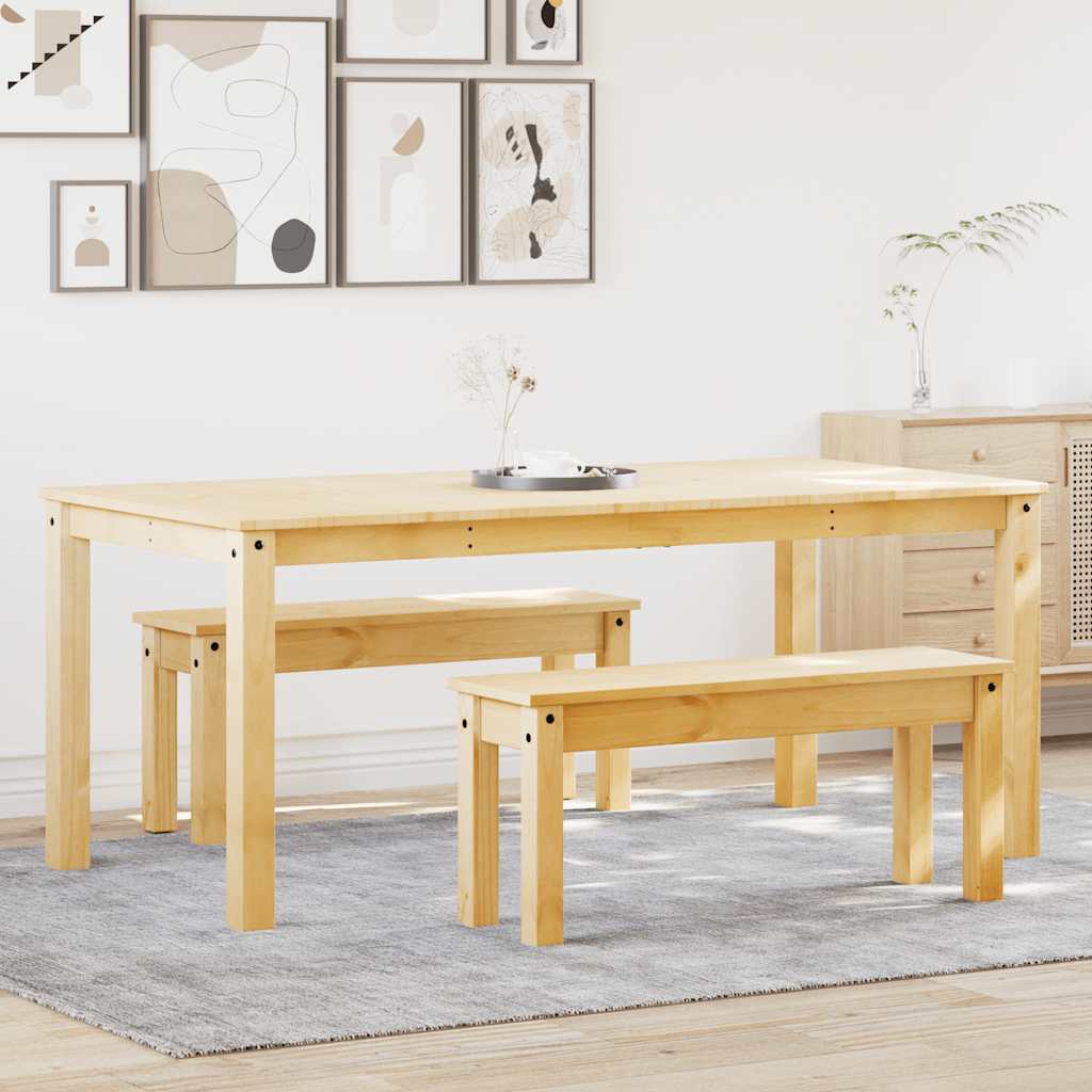 Set da Pranzo 3 pz PANAMA in Legno Massello di Pino | homemem39