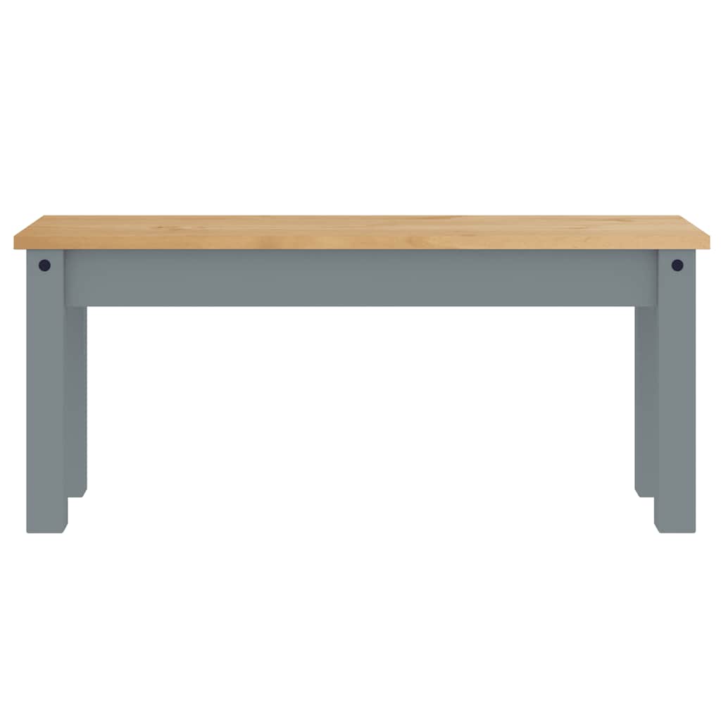 Set da Pranzo 4 pz Panama Grigio in Legno Massello di Pino - homemem39