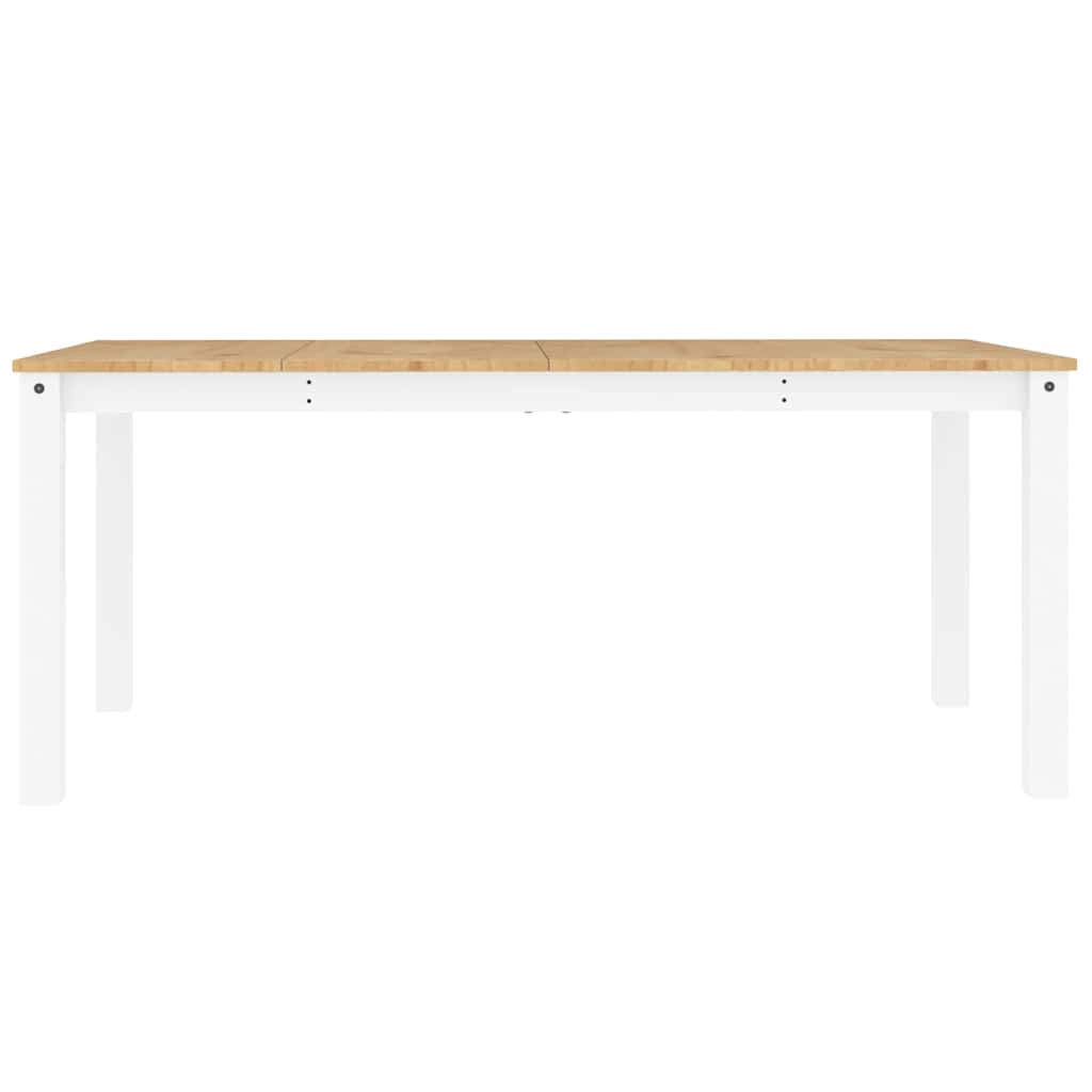 Set da Pranzo 5 pz Panama Bianco in Legno Massello di Pino - homemem39