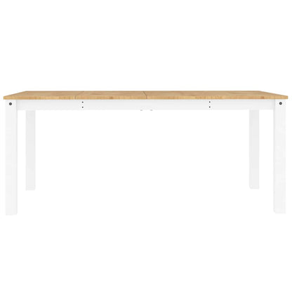 Set da Pranzo 5 pz Panama Bianco in Legno Massello di Pino - homemem39