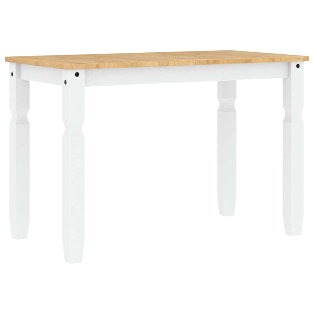 Set da Pranzo 3 pz Panama Bianco in Legno Massello di Pino