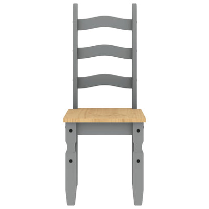 Set da Pranzo 5 pz Panama Grigio in Legno Massello di Pino