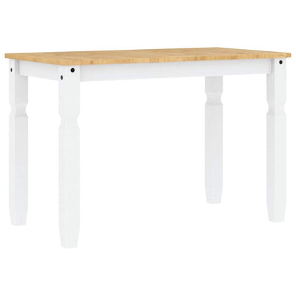 Set da Pranzo 5 pz Panama Bianco in Legno Massello di Pino - homemem39