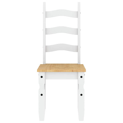 Set da Pranzo 5 pz Panama Bianco in Legno Massello di Pino - homemem39