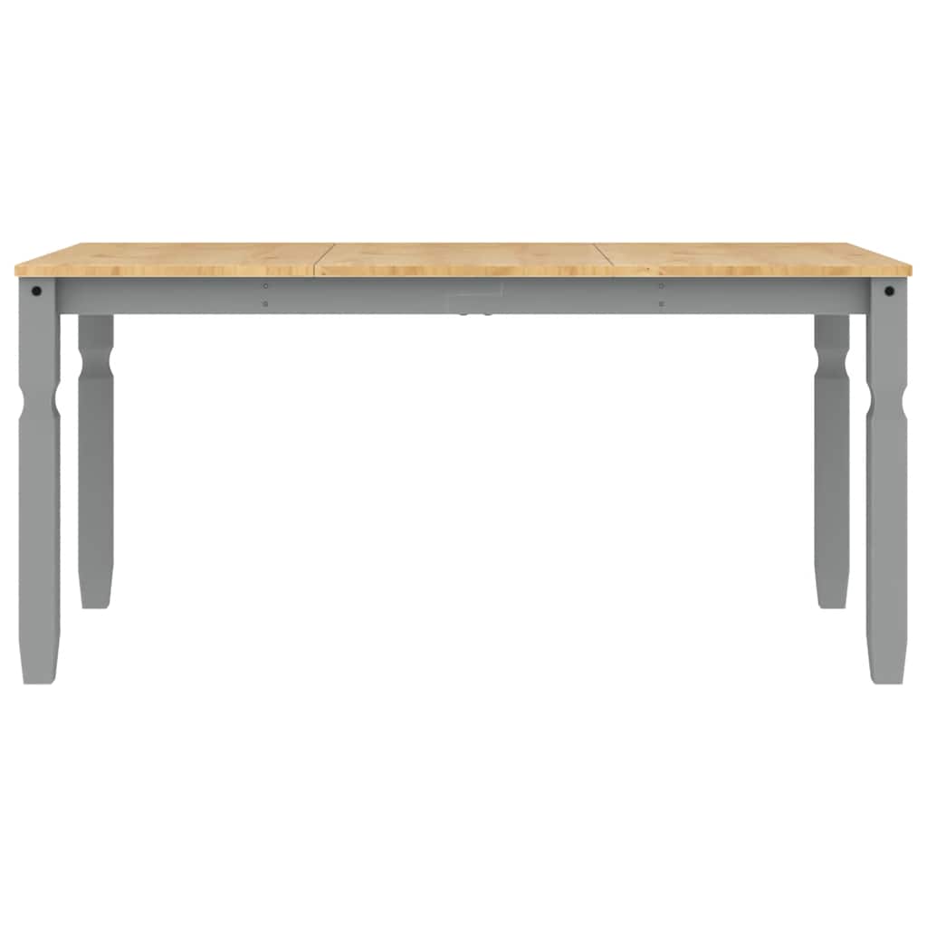 Set da Pranzo 5 pz Panama Grigio in Legno Massello di Pino