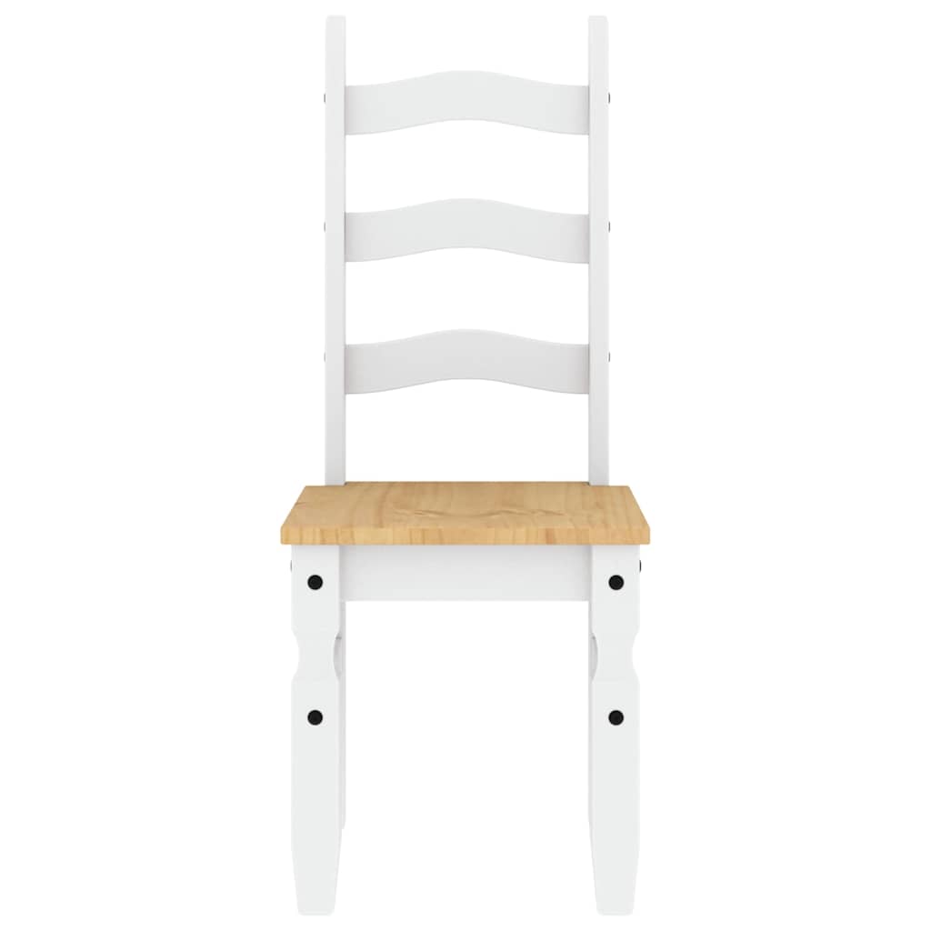 Set da Pranzo 5 pz Panama Bianco in Legno Massello di Pino - homemem39