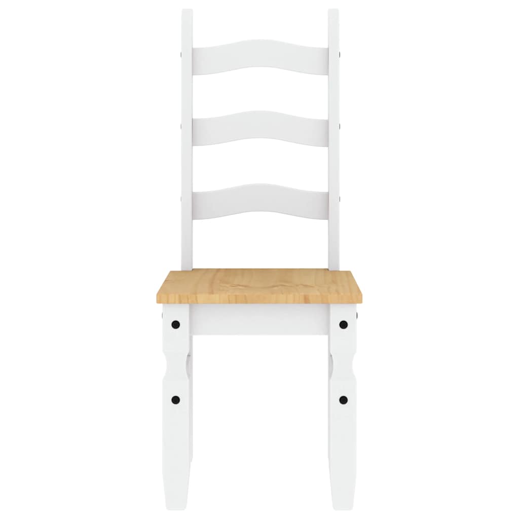 Set da Pranzo 3 pz Panama Bianco in Legno Massello di Pino - homemem39