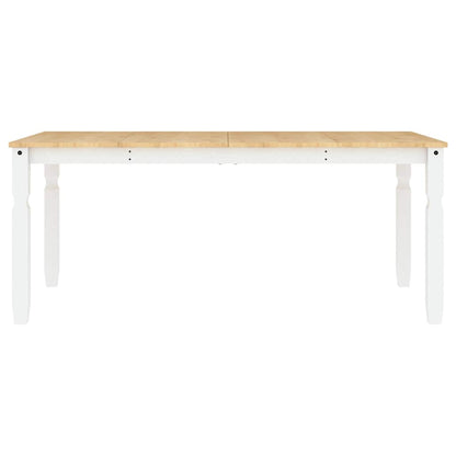 Set da Pranzo 3 pz Panama Bianco in Legno Massello di Pino - homemem39