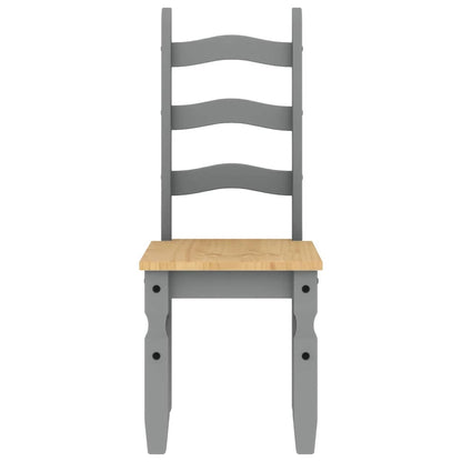 Set da Pranzo 5 pz Panama Grigio in Legno Massello di Pino