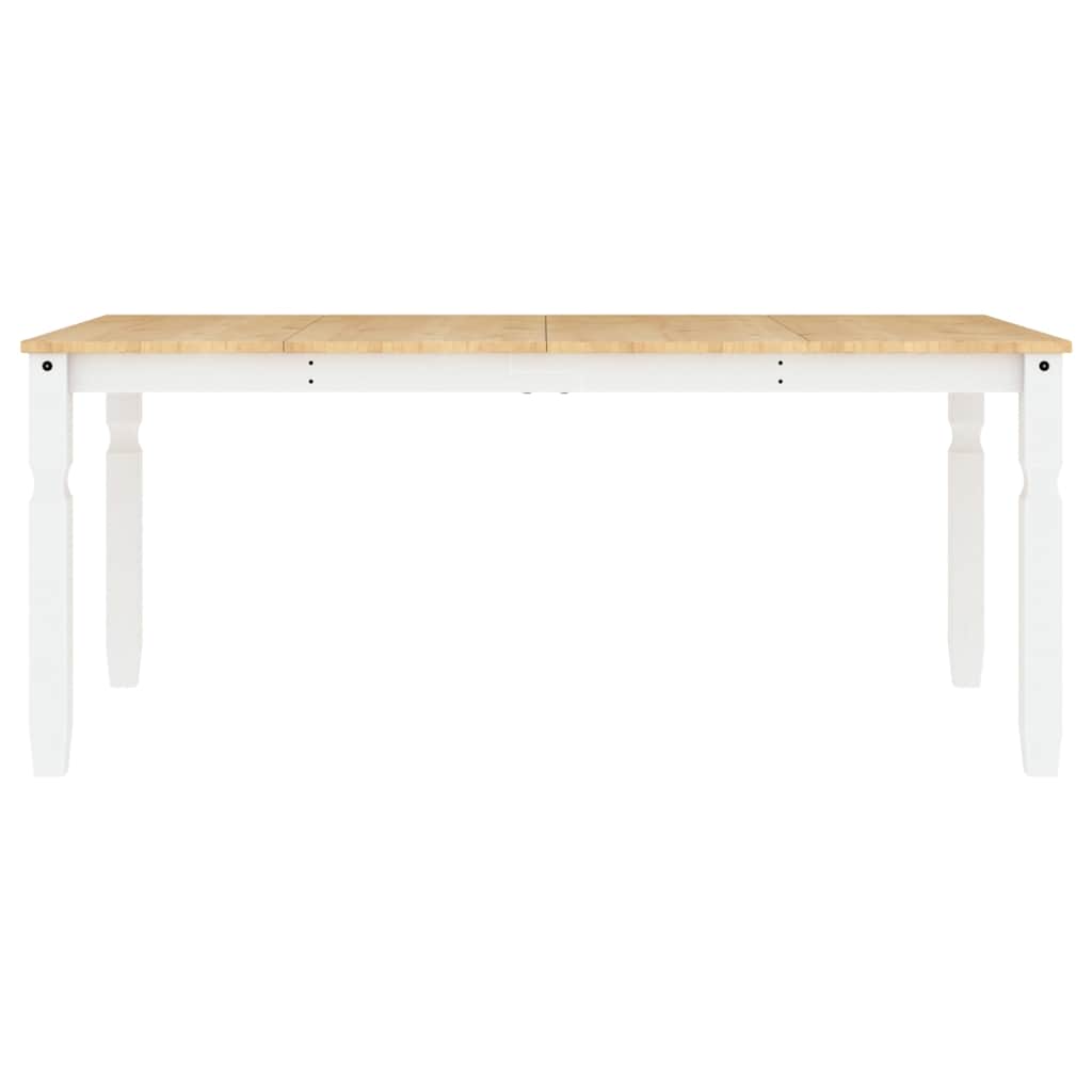 Set da Pranzo 5 pz Panama Bianco in Legno Massello di Pino - homemem39