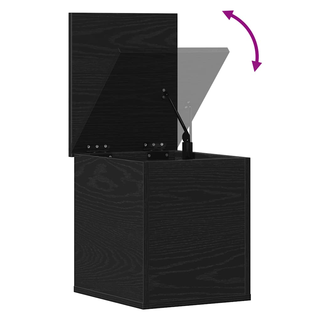 Scatola di Stoccaggio Rovere Nero 30 x 35 x 35 cm