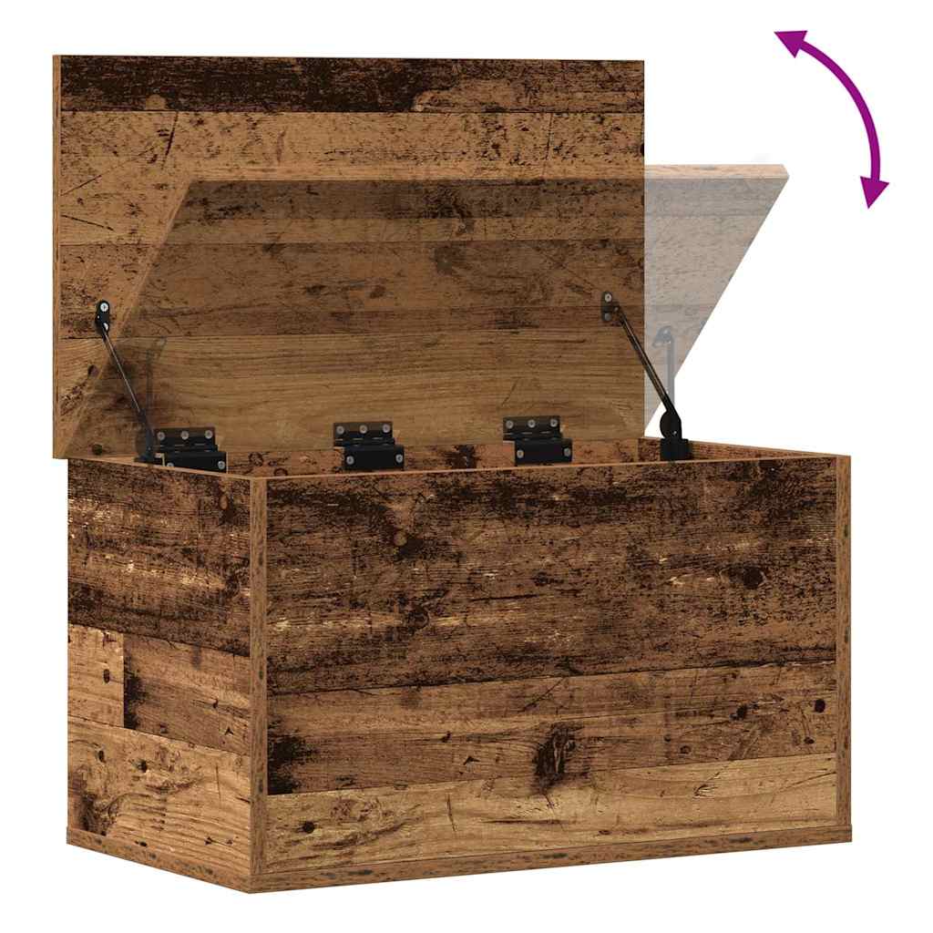 Scatola di Stoccaggio Legno vecchio 60 x 35 x 35 cm | homemem39