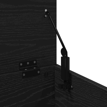 Scatola di Stoccaggio Rovere Nero 90 x 35 x 35 cm