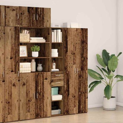 Libreria con cassetto Legno vecchio 30 x 42.4 x 185.2 cm