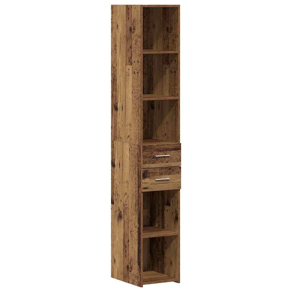 Libreria con cassetto Legno vecchio 30 x 42.4 x 185.2 cm