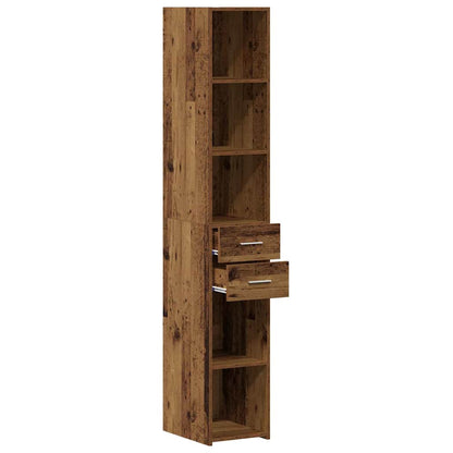 Libreria con cassetto Legno vecchio 30 x 42.4 x 185.2 cm