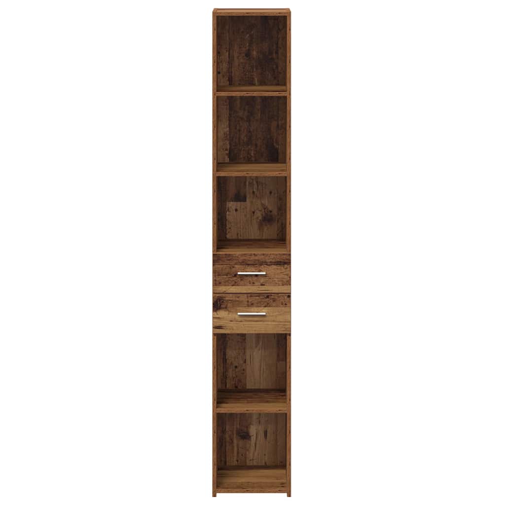 Libreria con cassetto Legno vecchio 30 x 42.4 x 185.2 cm