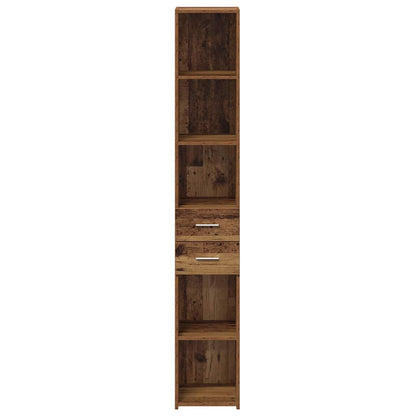 Libreria con cassetto Legno vecchio 30 x 42.4 x 185.2 cm