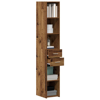 Libreria con cassetto Legno vecchio 30 x 42.4 x 185.2 cm