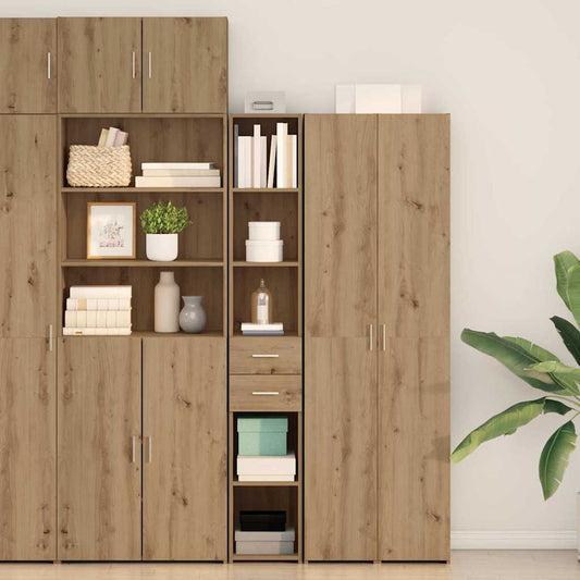 Libreria con cassetto Rovere artigianale 30 x 42.4 x 185.2 cm