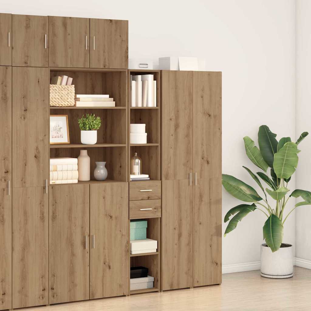 Libreria con cassetto Rovere artigianale 30 x 42.4 x 185.2 cm