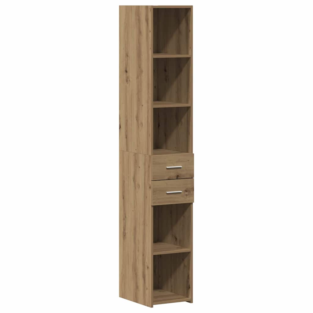Libreria con cassetto Rovere artigianale 30 x 42.4 x 185.2 cm