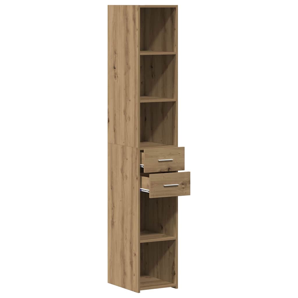 Libreria con cassetto Rovere artigianale 30 x 42.4 x 185.2 cm