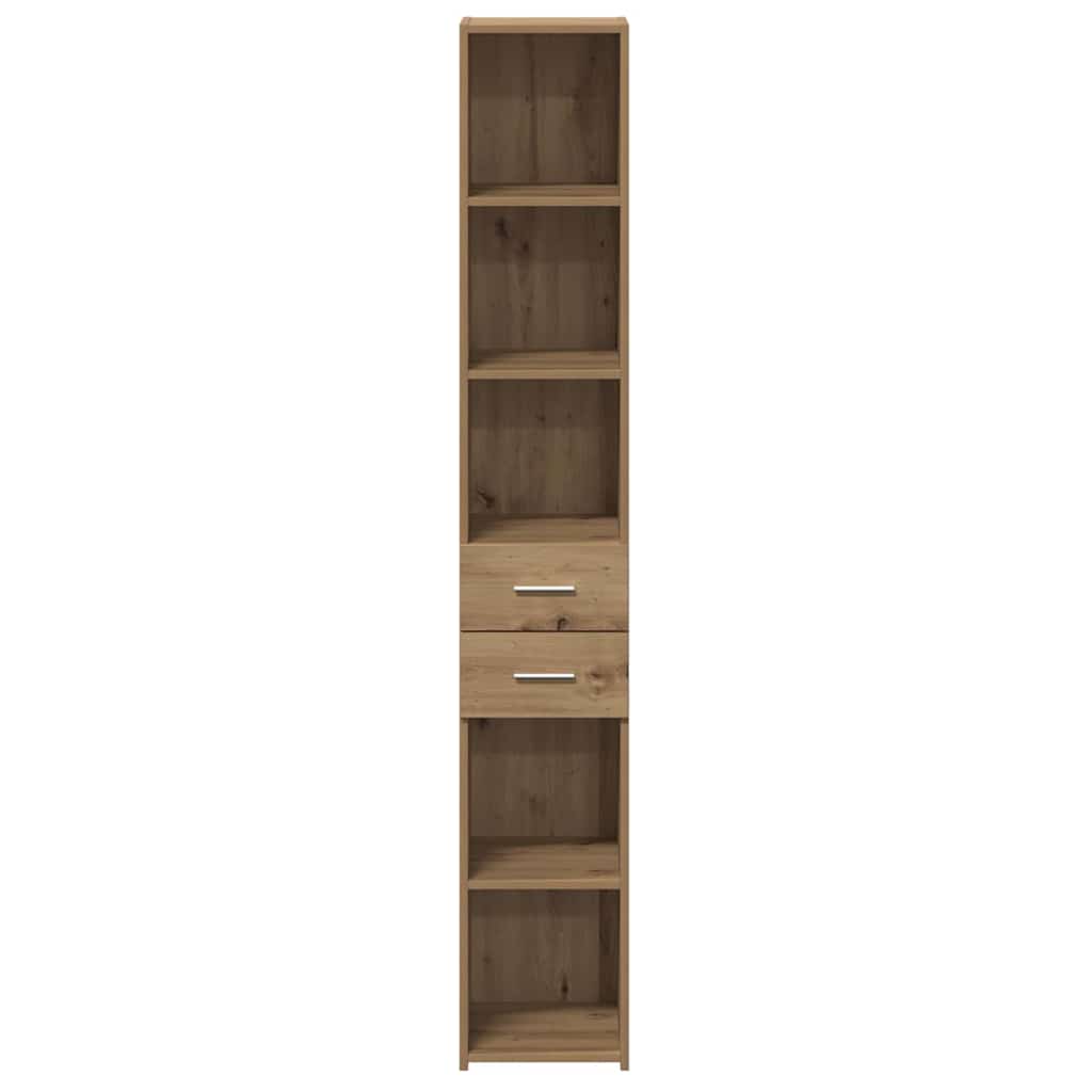 Libreria con cassetto Rovere artigianale 30 x 42.4 x 185.2 cm