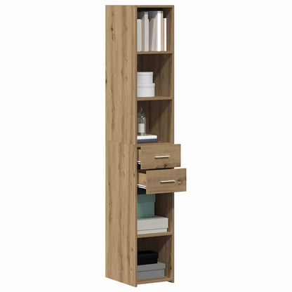 Libreria con cassetto Rovere artigianale 30 x 42.4 x 185.2 cm