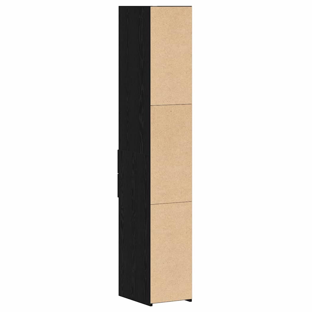 Libreria con cassetto Rovere Nero 30 x 42.4 x 185.2 cm
