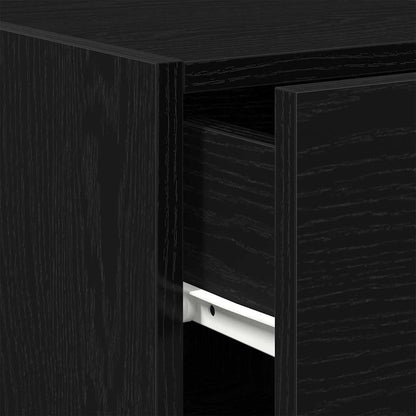 Credenza con cassetto Rovere Nero 30 x 42,5 x 93 cm