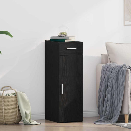 Credenza con cassetto Rovere Nero 30 x 42,5 x 93 cm