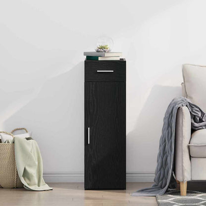 Credenza con cassetto Rovere Nero 30 x 42,5 x 93 cm
