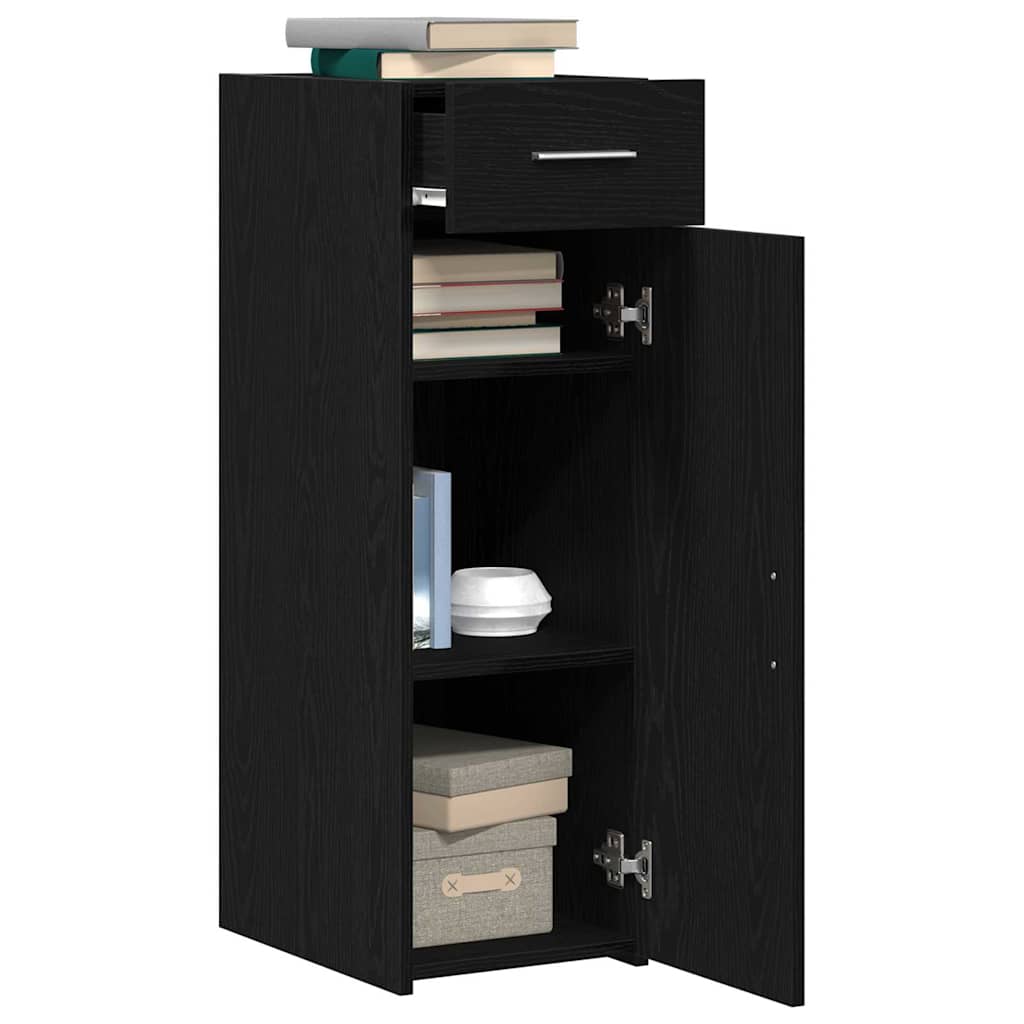 Credenza con cassetto Rovere Nero 30 x 42,5 x 93 cm