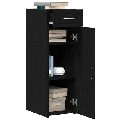 Credenza con cassetto Rovere Nero 30 x 42,5 x 93 cm