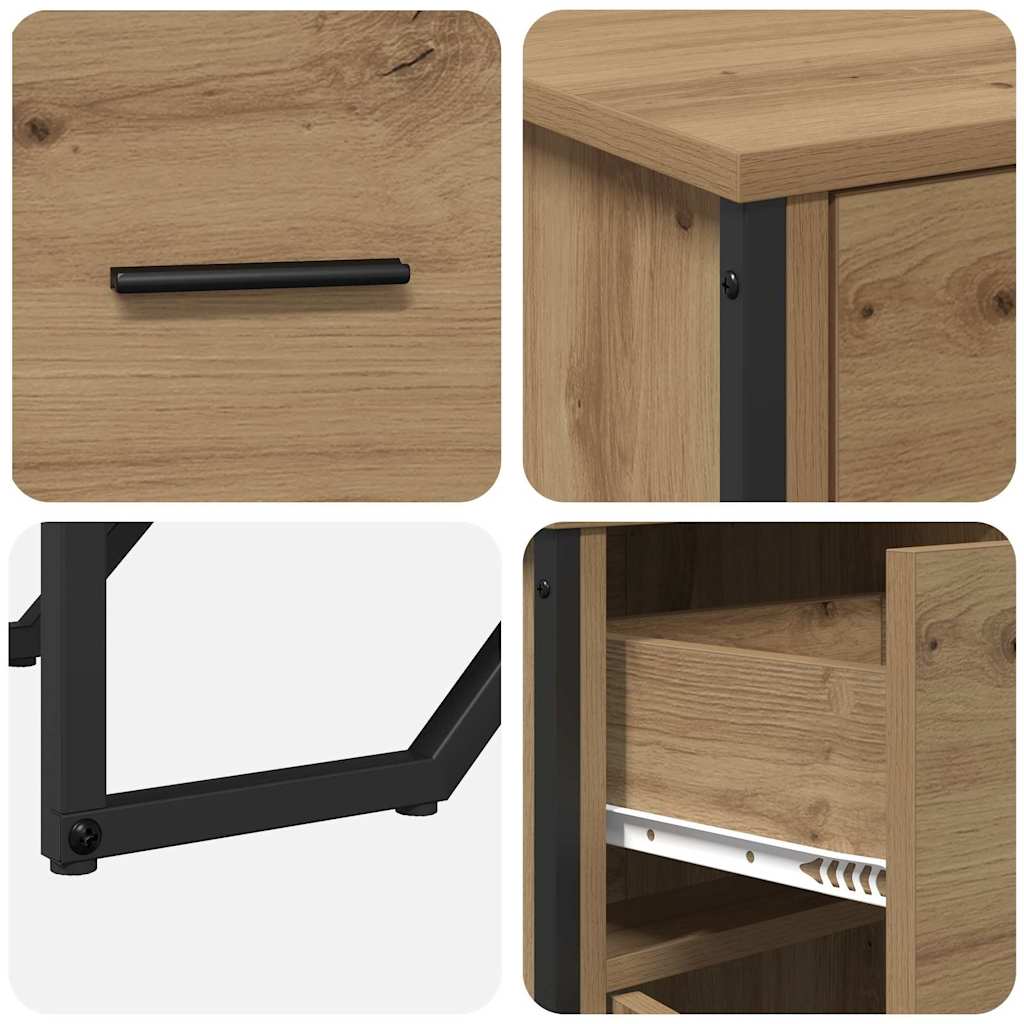 Credenza con cassetto Rovere artigianale 97 x 32,5 x 74,5 cm