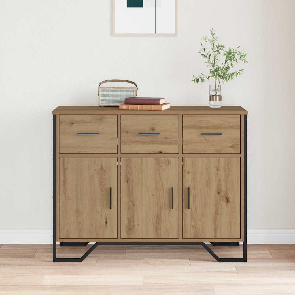 Credenza con cassetto Rovere artigianale 97 x 32,5 x 74,5 cm