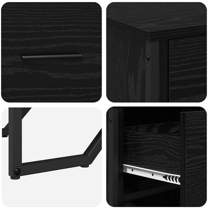 Credenza con cassetto Rovere Nero 97 x 32,5 x 74,5 cm