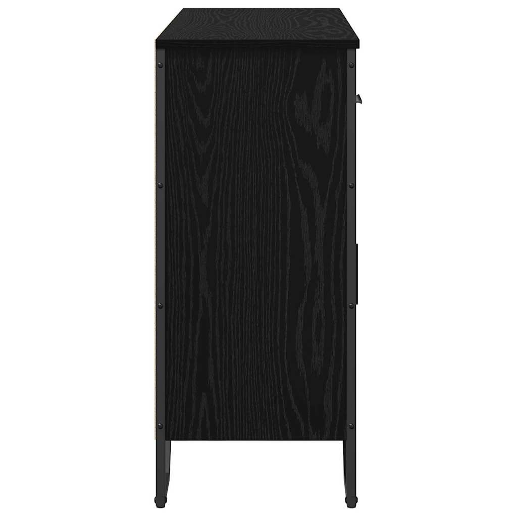 Credenza con cassetto Rovere Nero 97 x 32,5 x 74,5 cm