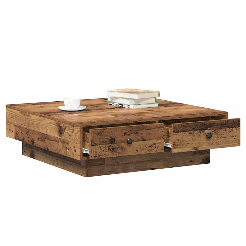 Tavolino da salotto Legno vecchio 90 x 90 x 28 cm