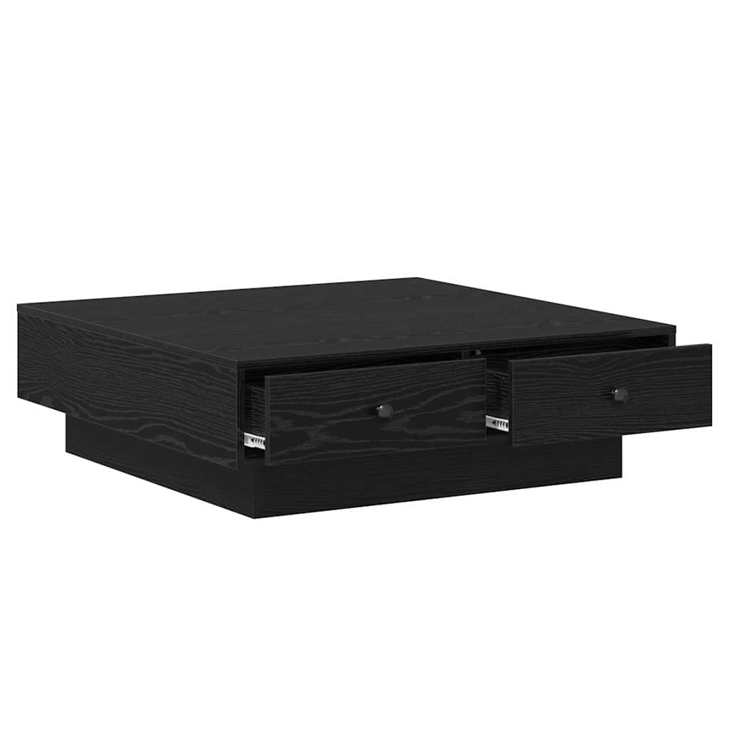 Tavolino da salotto Rovere Nero 90 x 90 x 28 cm