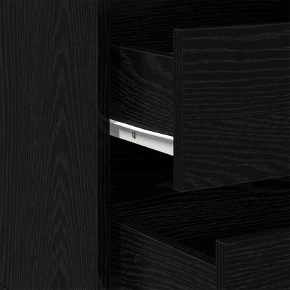 Mobile con Cassetti Nero 60 x 41 x 58 cm Legno multistrato