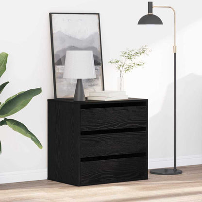 Mobile con Cassetti Nero 60 x 41 x 58 cm Legno multistrato