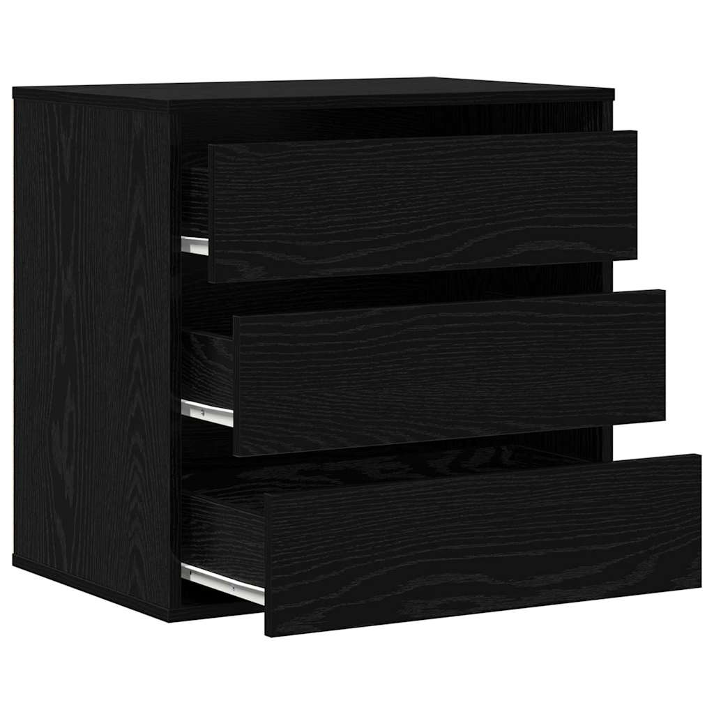 Mobile con Cassetti Nero 60 x 41 x 58 cm Legno multistrato