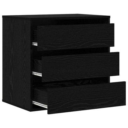 Mobile con Cassetti Nero 60 x 41 x 58 cm Legno multistrato