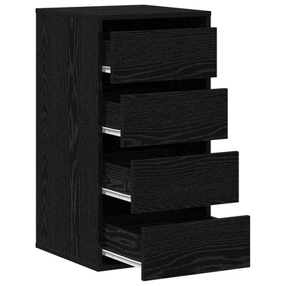 Mobile con Cassetti Nero 40 x 41 x 76 cm Legno multistrato