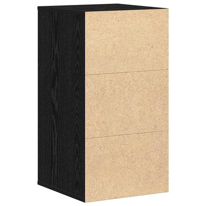 Mobile con Cassetti Nero 40 x 41 x 76 cm Legno multistrato