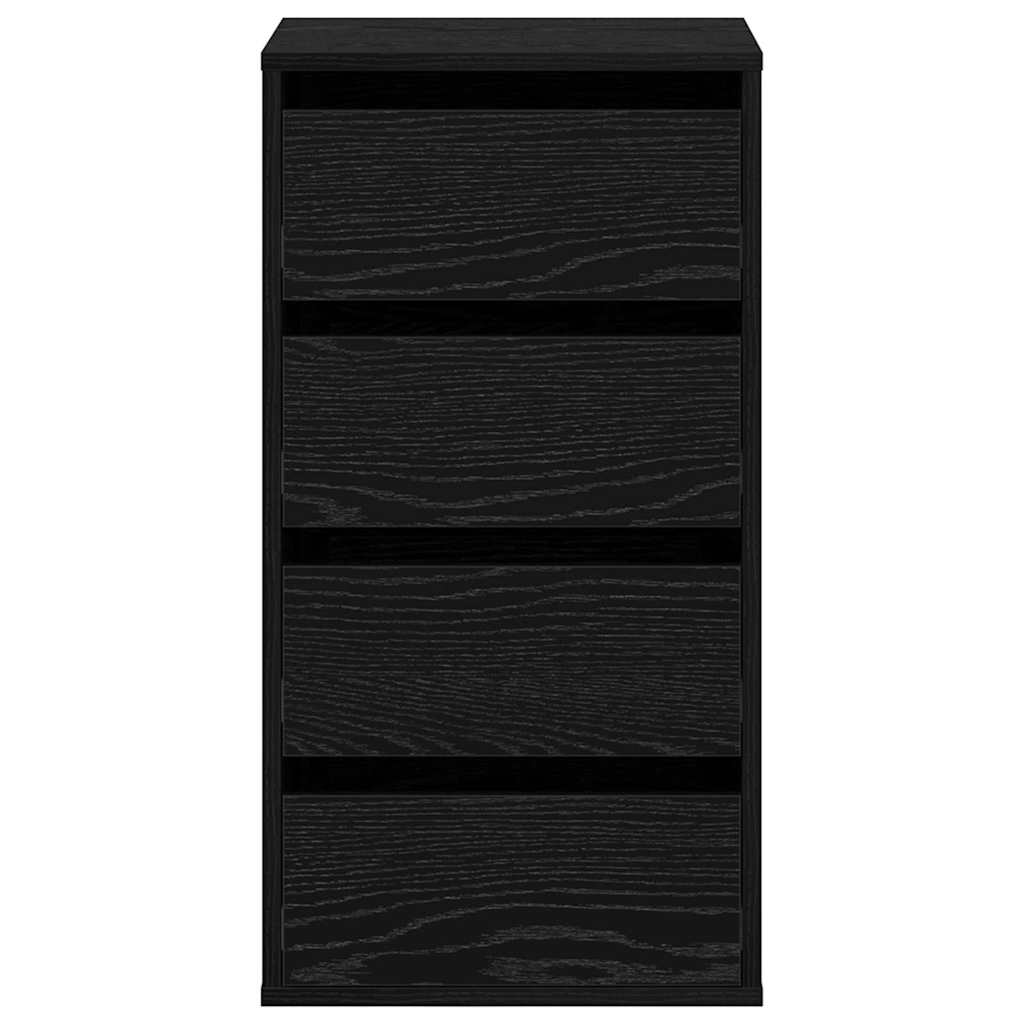 Mobile con Cassetti Nero 40 x 41 x 76 cm Legno multistrato