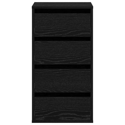 Mobile con Cassetti Nero 40 x 41 x 76 cm Legno multistrato